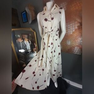 Nwot Zara 100% Cotton Lolipop Print Maxi Dress